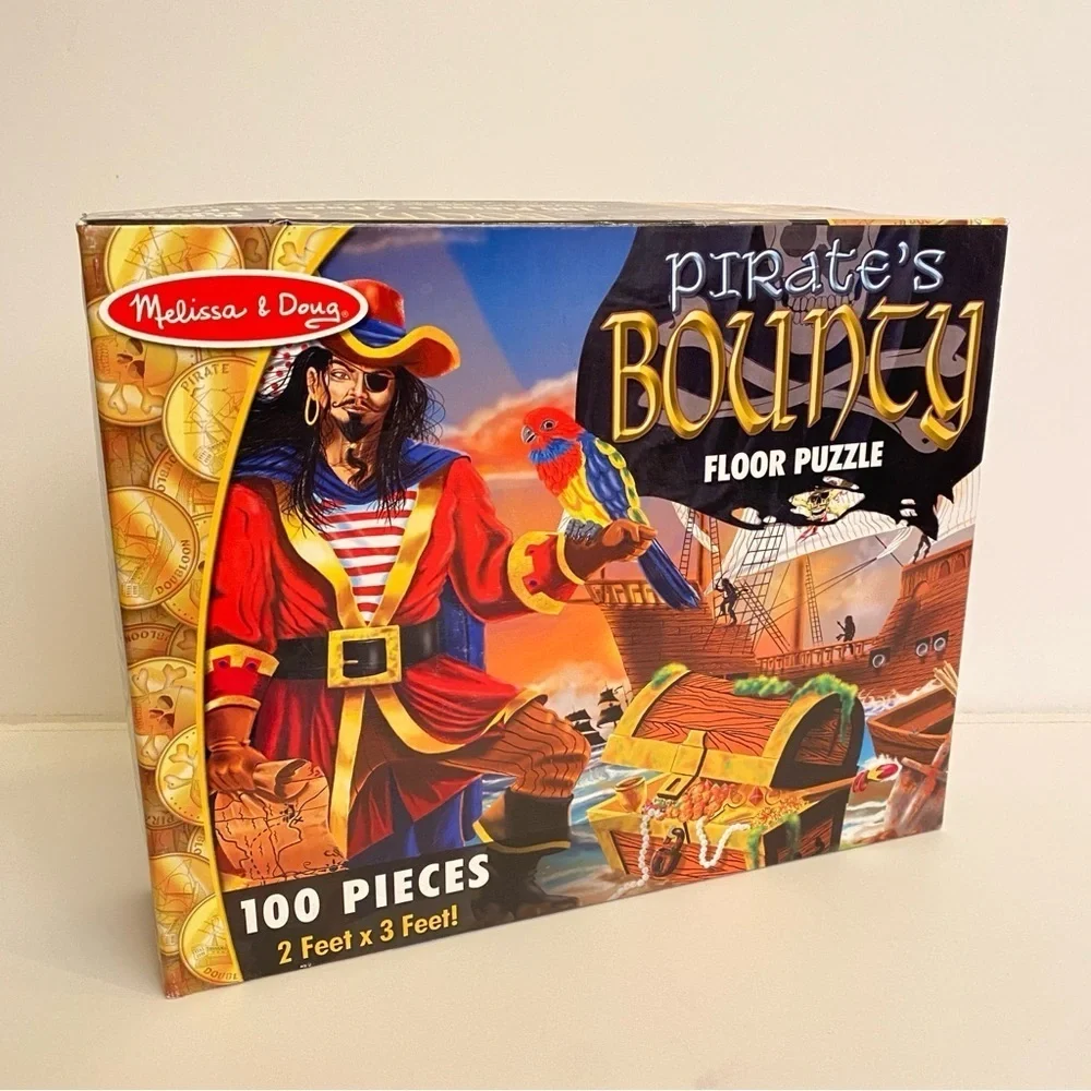 MELISSA & DOUG Pirate’s Bounty Floor Puzzle 2x3 foot 100-Piece Complete